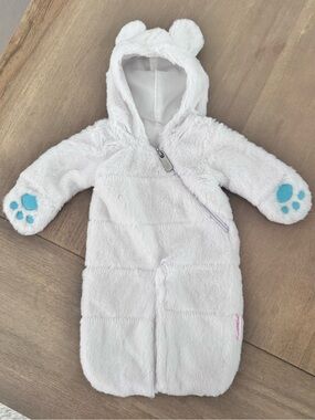 American Girl Bitty Baby One-Piece Bear Bunting Snow Suit